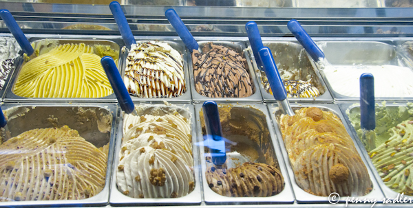 Gelato flavors from Mojito Cafe @PennySadler 2013